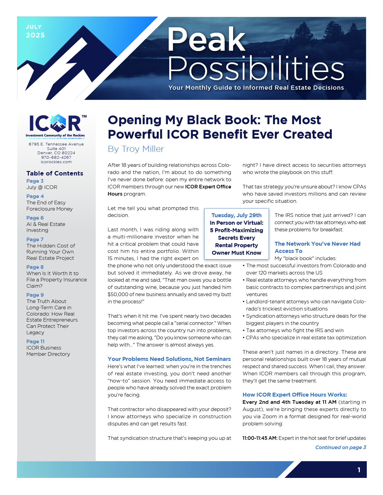 ICOR_Newsletter_0725_pg1 ICOR_Newsletter_0725_pg1